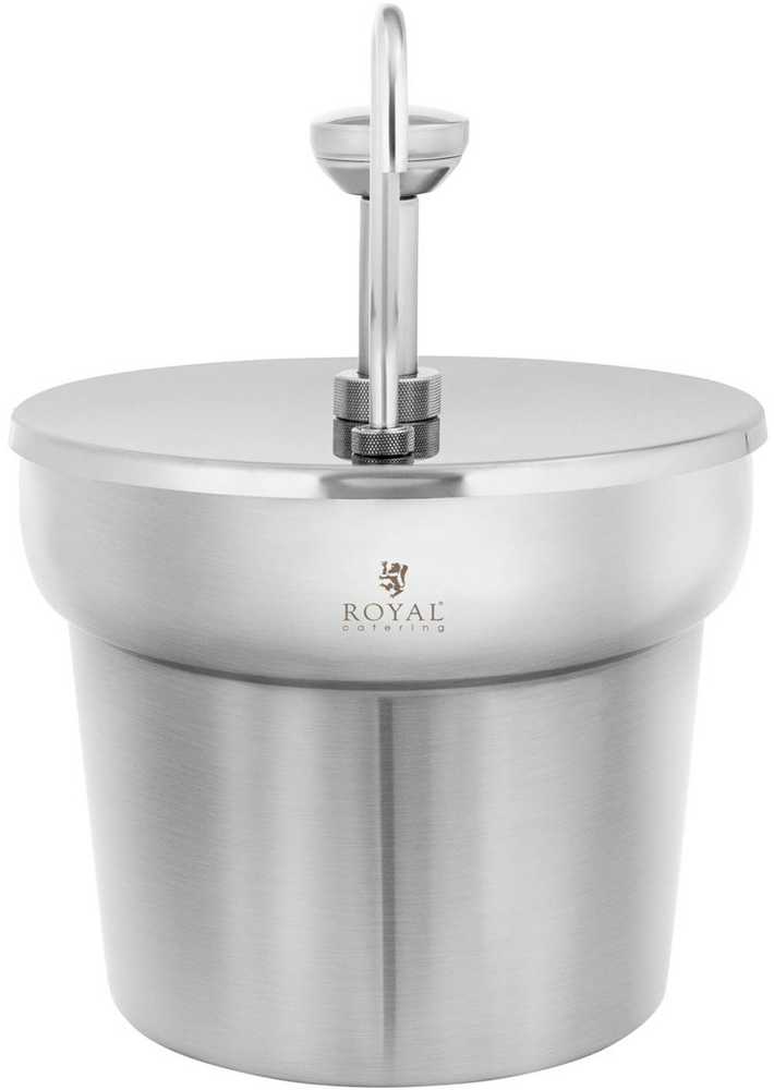 Royal Catering Kečupo padažo dozatorius su pompa, plieno, 6,6 l