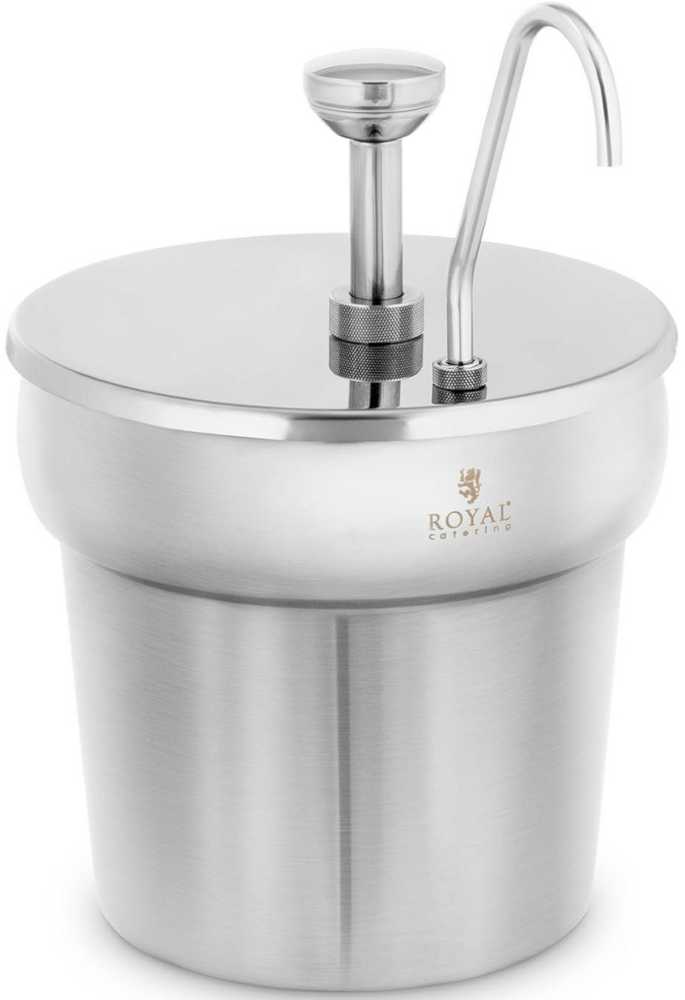 Royal Catering Kečupo padažo dozatorius su pompa, plieno, 6,6 l