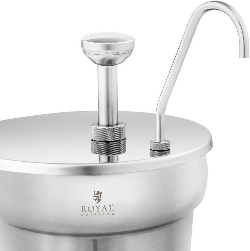 Royal Catering Kečupo padažo dozatorius su pompa, plieno, 6,6 l
