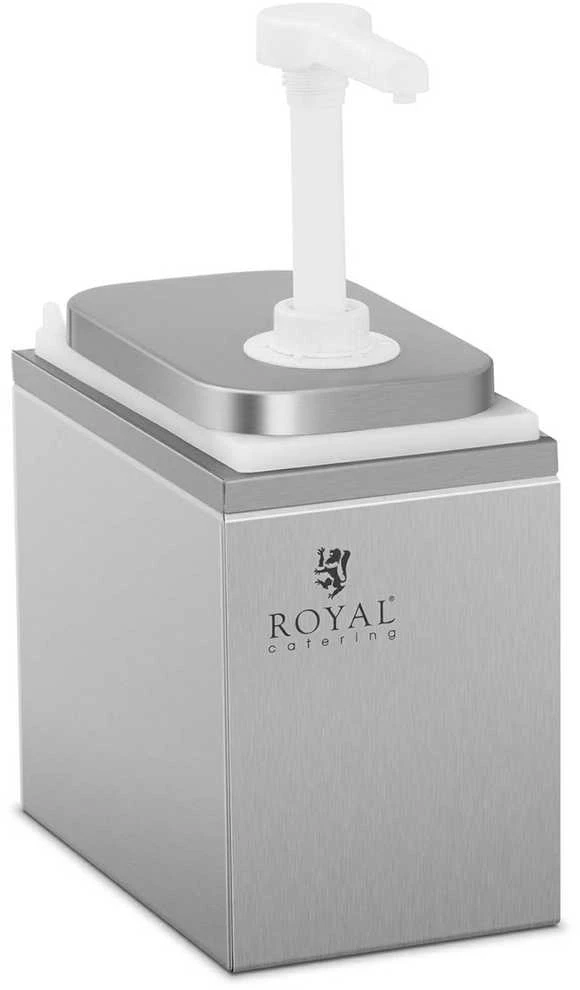 Royal Catering Padažų dozatorius su nerūdijančio plieno pompa, 2 l