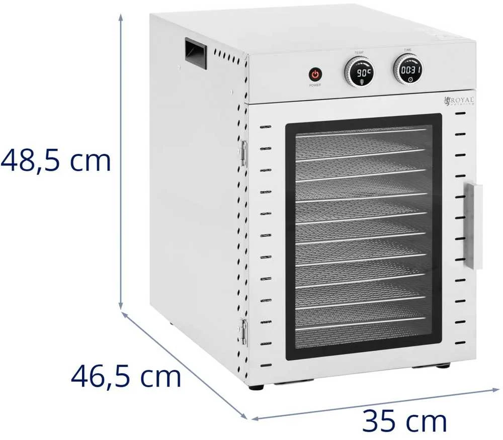 Royal Catering Maisto džiovintuvas vaisiams, grybams, žolelėms, 12 lentynėlių, 1000 W