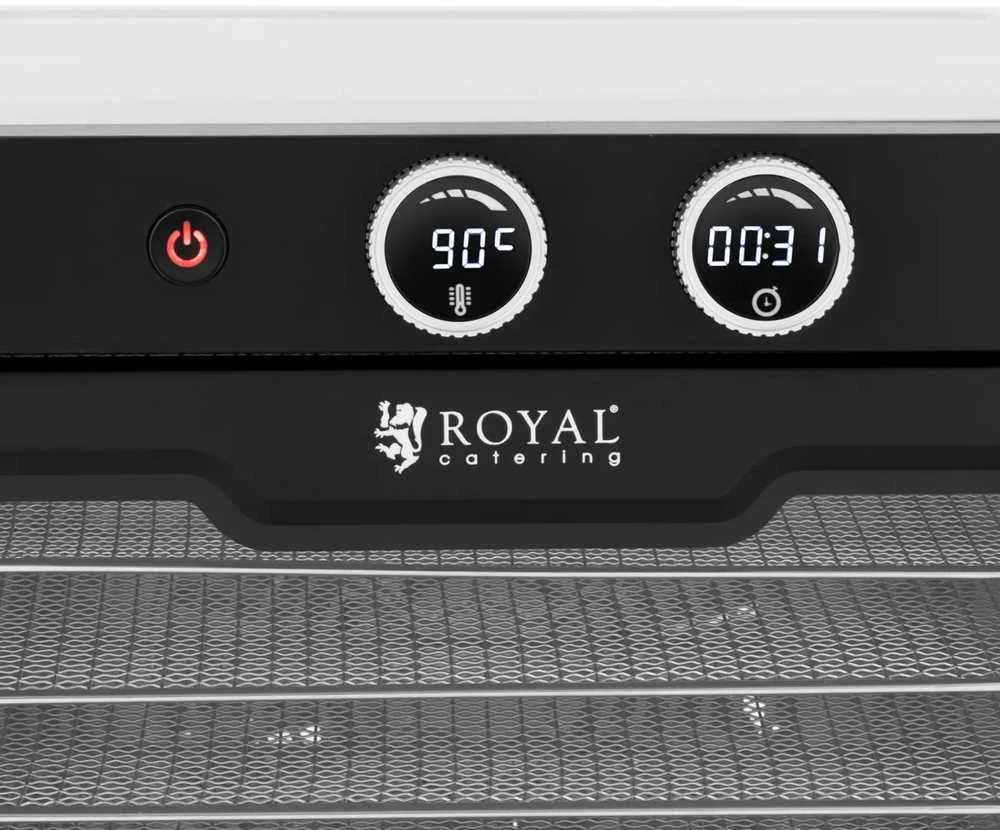 Royal Catering Maisto džiovyklė vaisiams, grybams, žolelėms, 8 lentynėlės, 800 W
