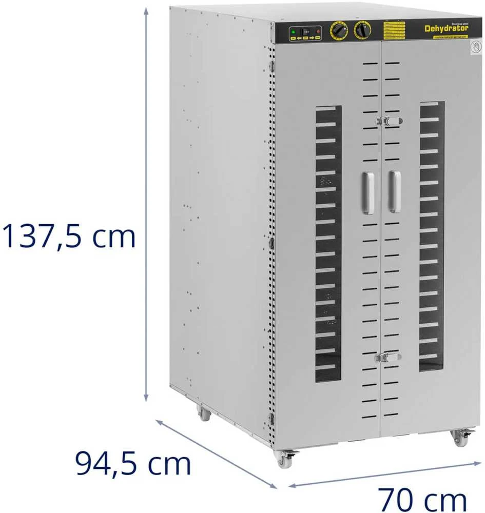 Royal Catering Pramoninė maisto džiovykla žolelėms, vaisiams, 24 grotelės, 40-90 C, 5850 W