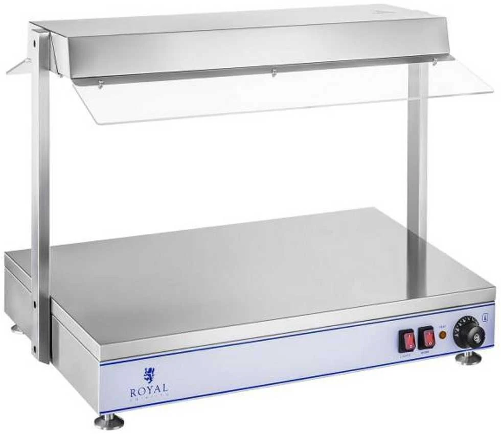 Royal Catering Elektrinės kaitlentės šildymo padėklas kompaktiškas 2 halogeninės lempos 1100W 230V