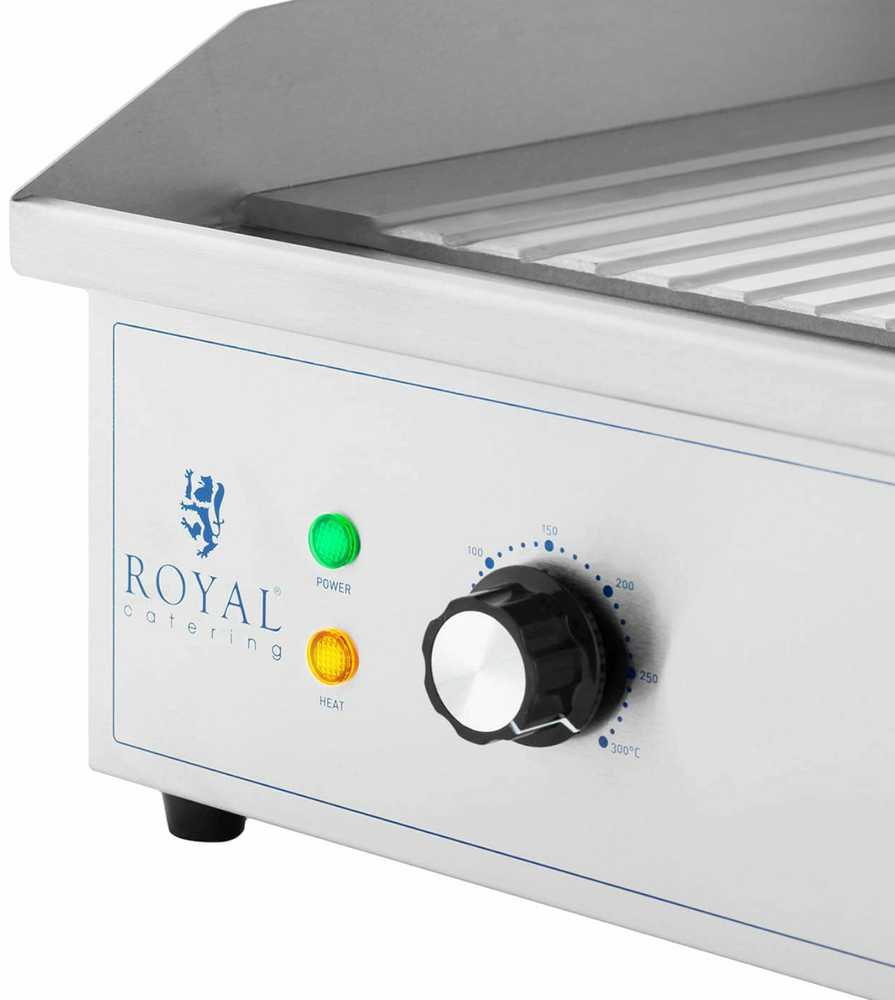 Royal Catering Elektrinė grilis, griovelio plokštė, 700 x 400 mm, 4400 W