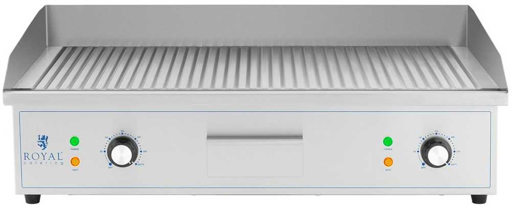 Royal Catering Elektrinė grilis, griovelio plokštė, 700 x 400 mm, 4400 W