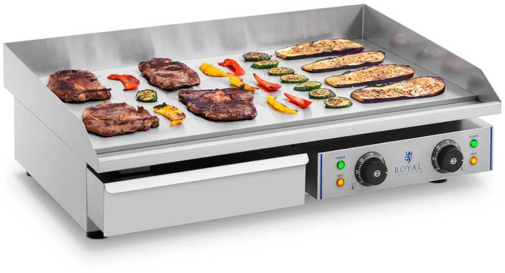 Royal Catering Elektrinis grilis aukštu kraštu, plotis 75 cm
