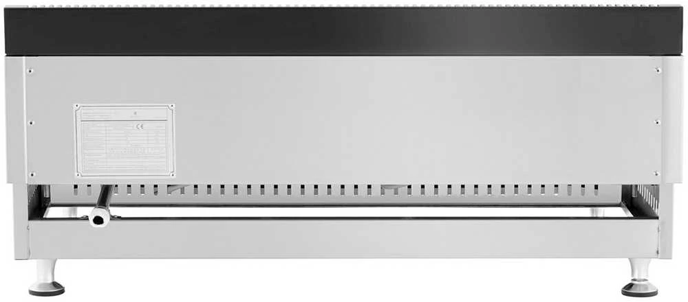 Royal Catering Dvigubas lygus reguliuojamas nerūdijančio plieno dujinis grilis gamtinėms dujoms 2x 3,1 kW 0,02 baro 74,5 x 40 cm