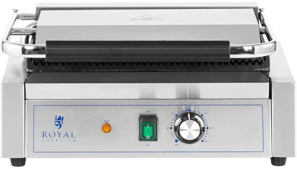 Royal Catering Briaunuotos elektrinės kontaktinės grotelės 33 x 22 cm 2200 W