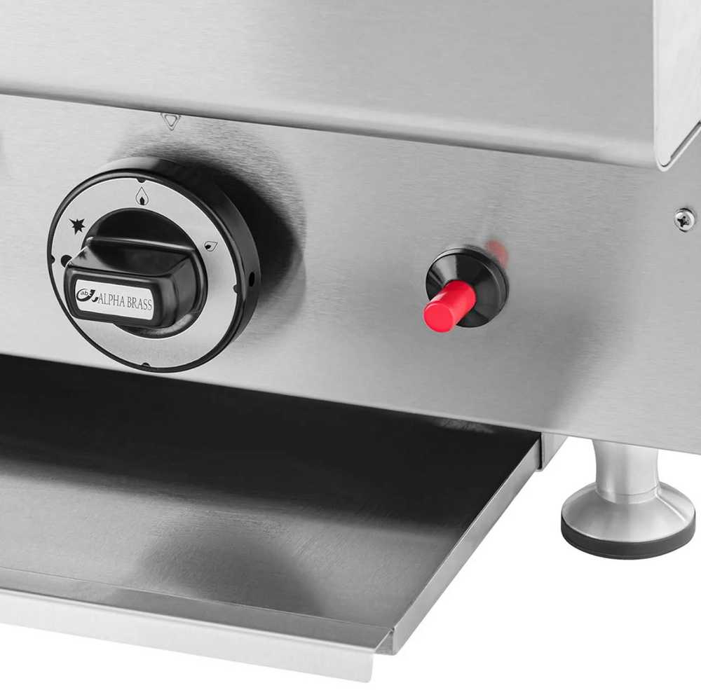 Royal Catering Lava grilis gamtinėms dujoms, griovelis, 50 x 47 cm, 2 x 7200 W