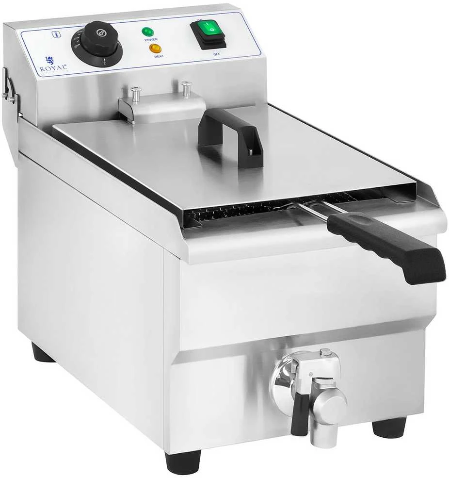 Royal Catering Profesionali maitinimo gruzdintuvė su čiaupu 230V 10L