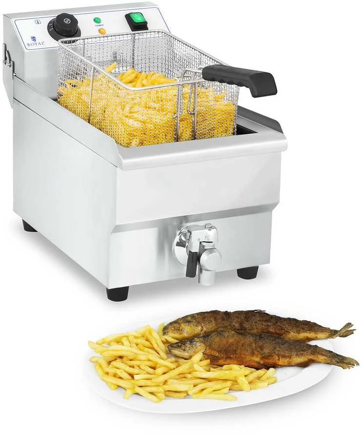 Royal Catering Profesionali maitinimo gruzdintuvė su čiaupu 230V 10L
