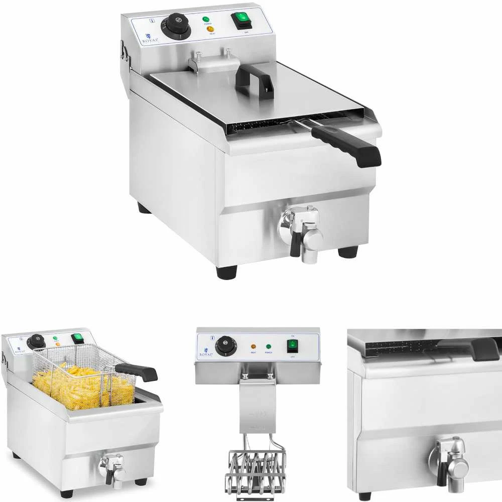 Royal Catering Profesionali maitinimo gruzdintuvė su čiaupu 230V 10L