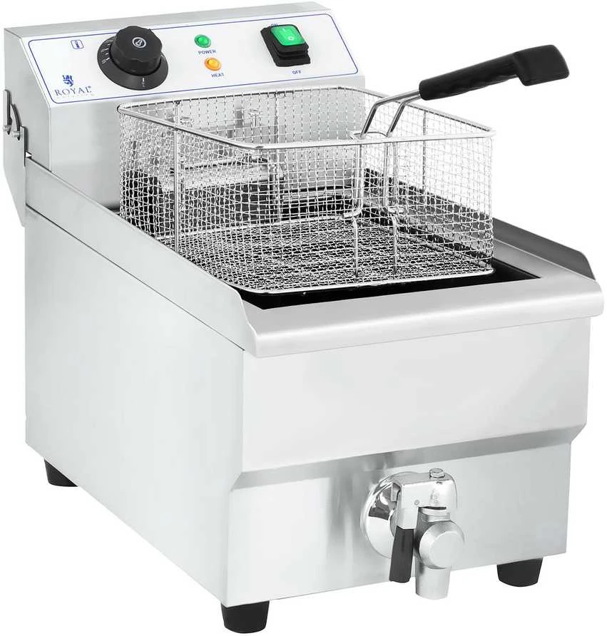Royal Catering Profesionali maitinimo gruzdintuvė su čiaupu 230V 10L