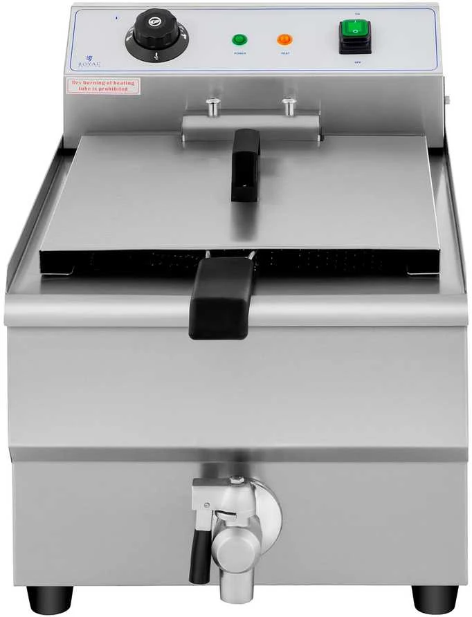Royal Catering Gruzdintuvė reguliuojamas maitinimas elektrinė elektrinė su čiaupas 230 V 3500W 16 L