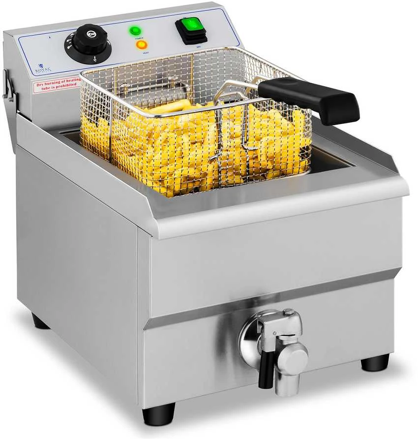Royal Catering Gruzdintuvė reguliuojamas maitinimas elektrinė elektrinė su čiaupas 230 V 3500W 16 L
