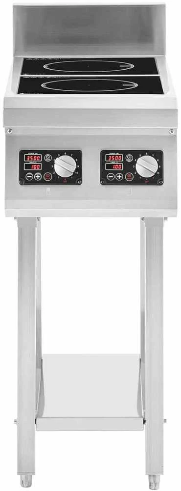 Royal Catering 2 degiklių laisvai pastatoma indukcinė viryklė 400 V 2 x 3500 W