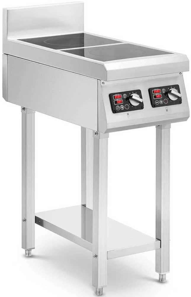 Royal Catering 2 degiklių laisvai pastatoma indukcinė viryklė 400 V 2 x 3500 W