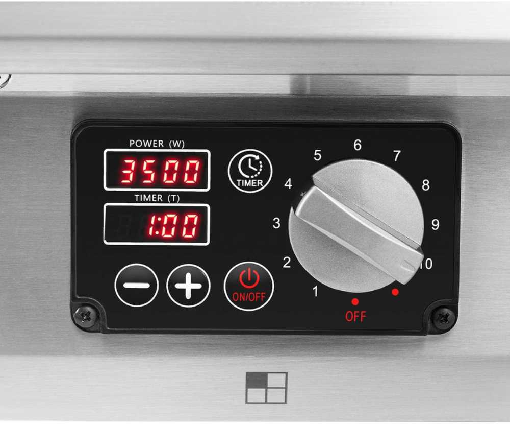 Kaitlentė Royal Catering Indukcinė viryklė 4 palnikowa nastawna timer 400 V 4 x 3500 W