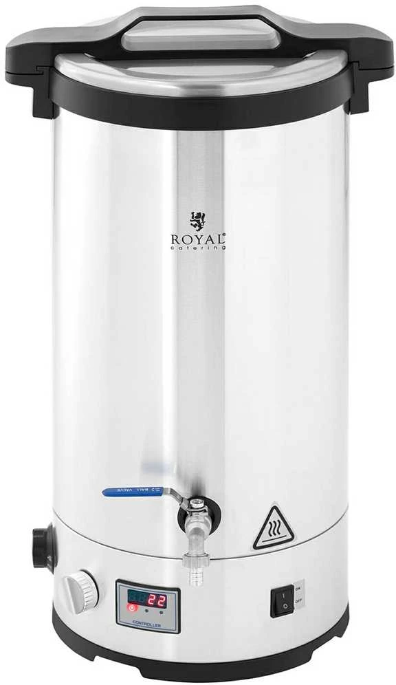 Royal Catering Košės virdulys alaus gamybai su nerūdijančio plieno laikmačiu 30-110C LED 2500 W 30 l