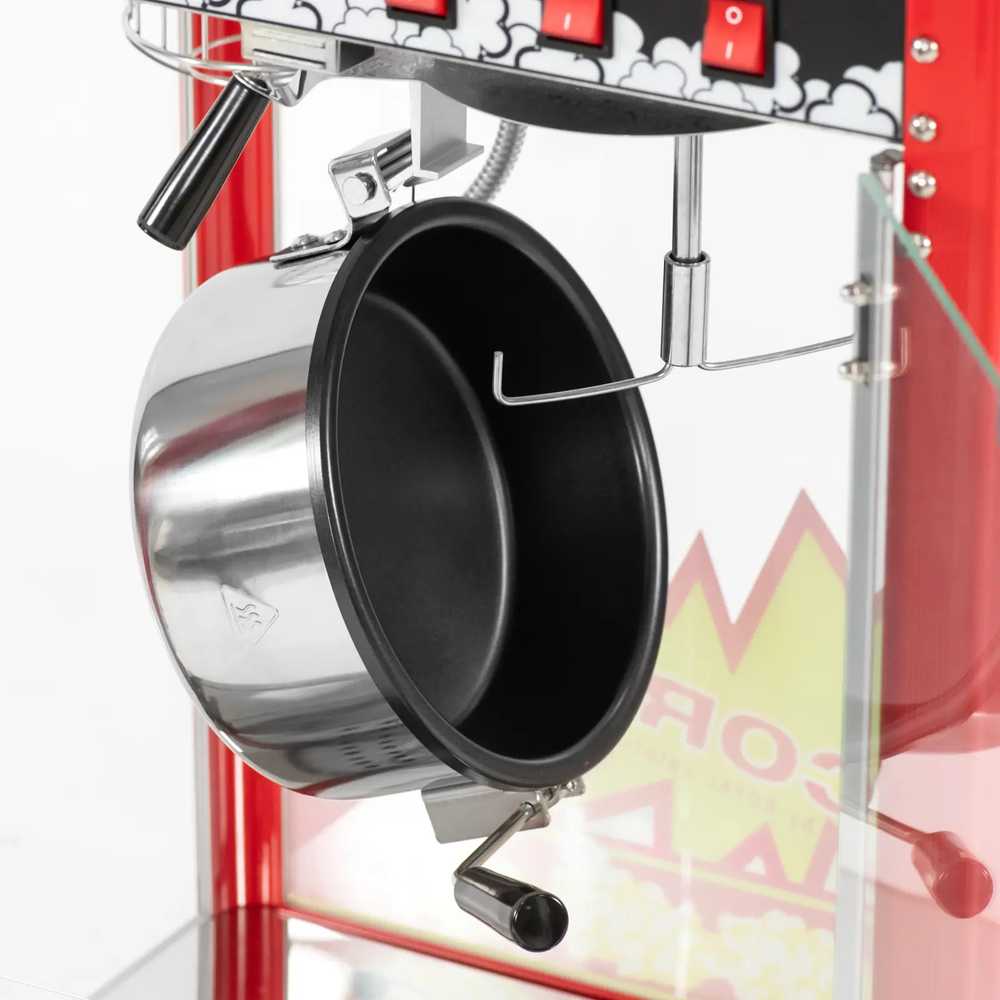 Royal Catering Retro stiliaus spragėsių sprogdiklis 1500 W 5kg/val. – raudonas