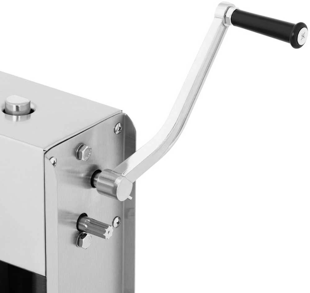 Royal Catering Užpildas, vertikalus dešrų kimštuvas, rankinis, 5 l + 4 piltuvėliai