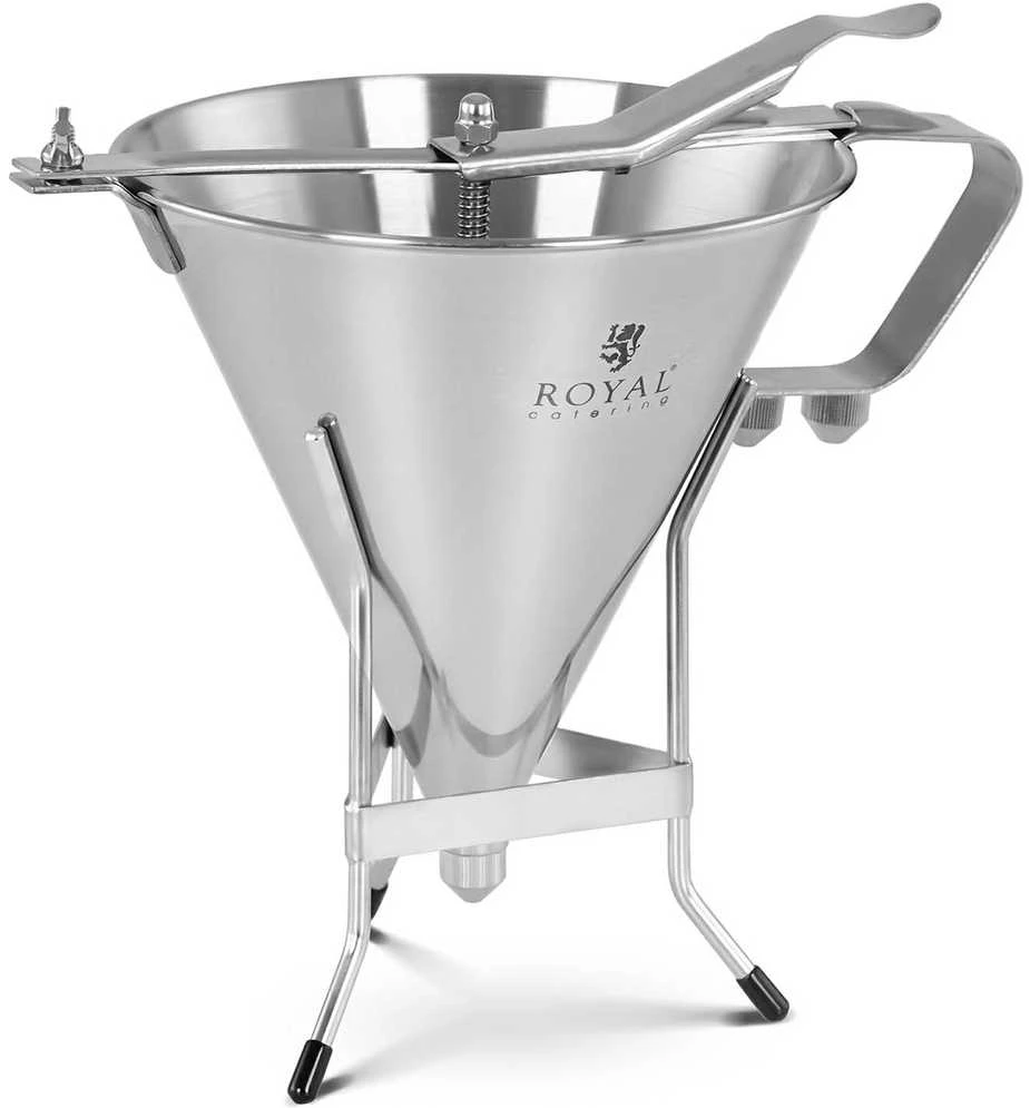 Royal Catering Grietinėlės padažo dozavimo pistoletas ant nerūdijančio plieno stovo + 3 purkštukai 1,8 l