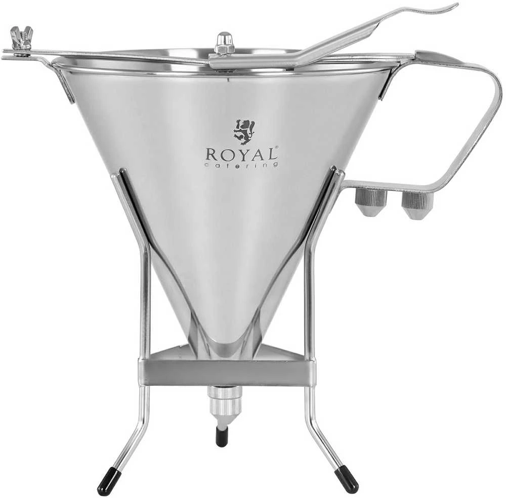Royal Catering Grietinėlės padažo dozavimo pistoletas ant nerūdijančio plieno stovo + 3 purkštukai 1,8 l
