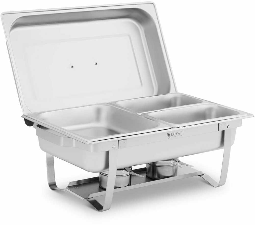 Royal Catering Buffet bain-marie šildytuvas indams su šildytuvo pasta 1/2 GN + 2x 1/4 GN