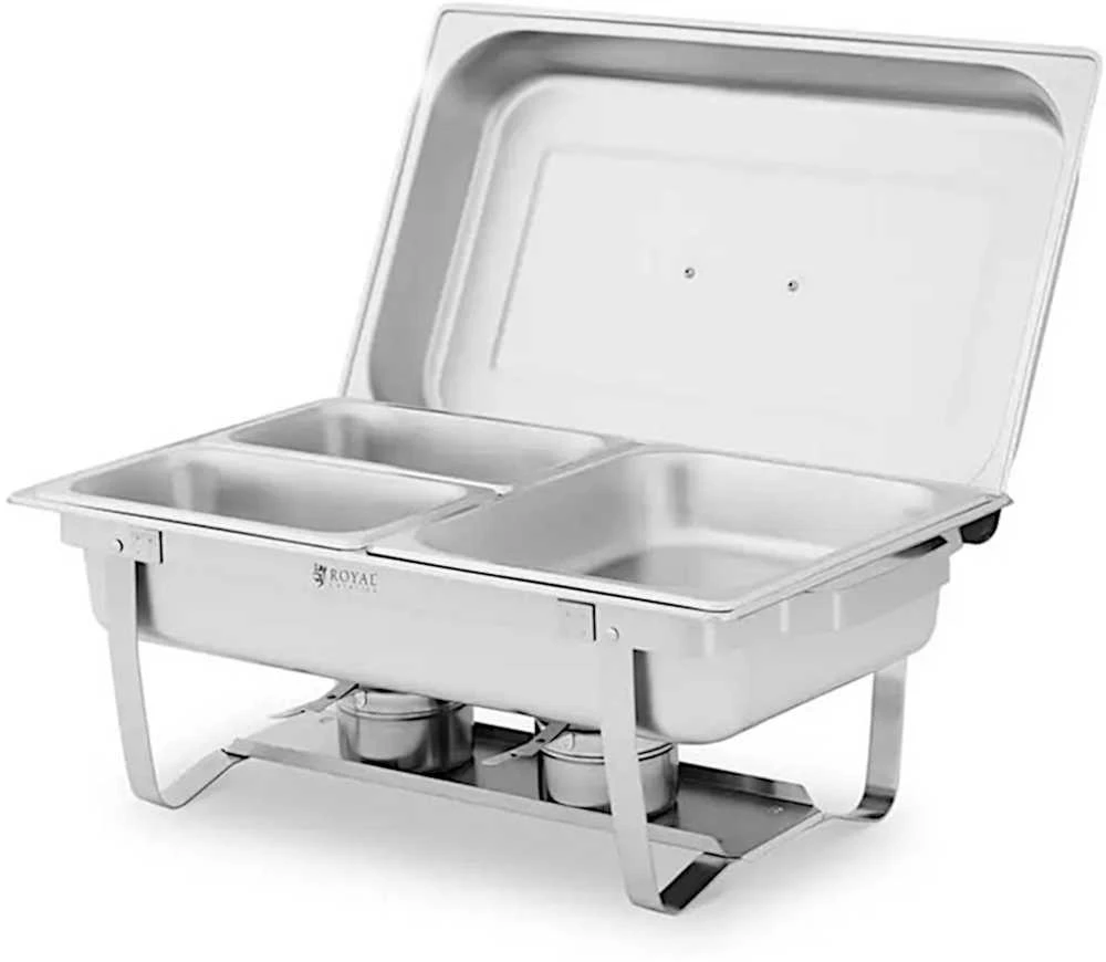 Royal Catering Buffet bain-marie šildytuvas makaronų patiekalams su GN indeliais 2 x 8l - rinkinyje 2 vnt.
