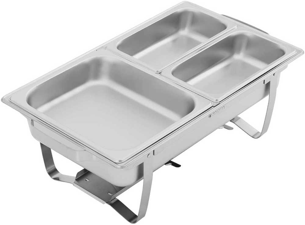 Royal Catering Buffet bain-marie šildytuvas indams su šildytuvo pasta 1/2 GN + 2x 1/4 GN