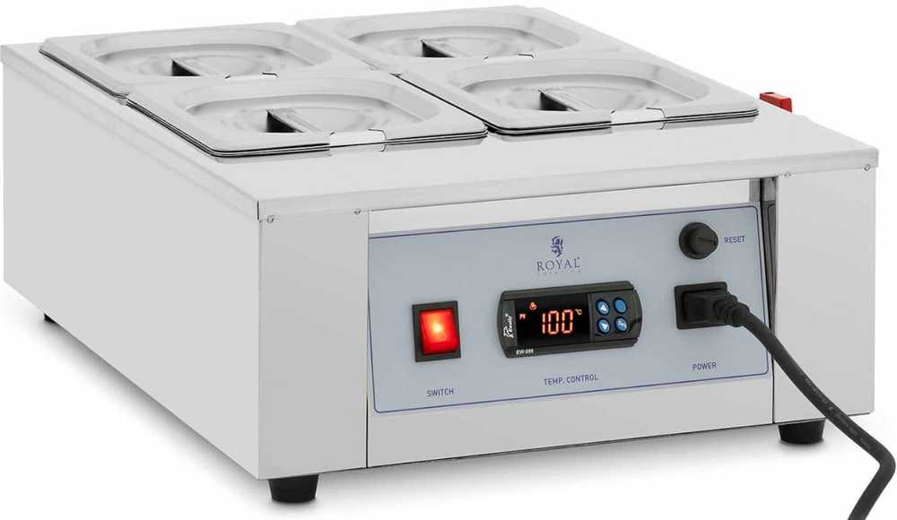 Royal Catering Elektrinis šokoladinio padažo šildytuvas 4 x 1,5 l 1500 W