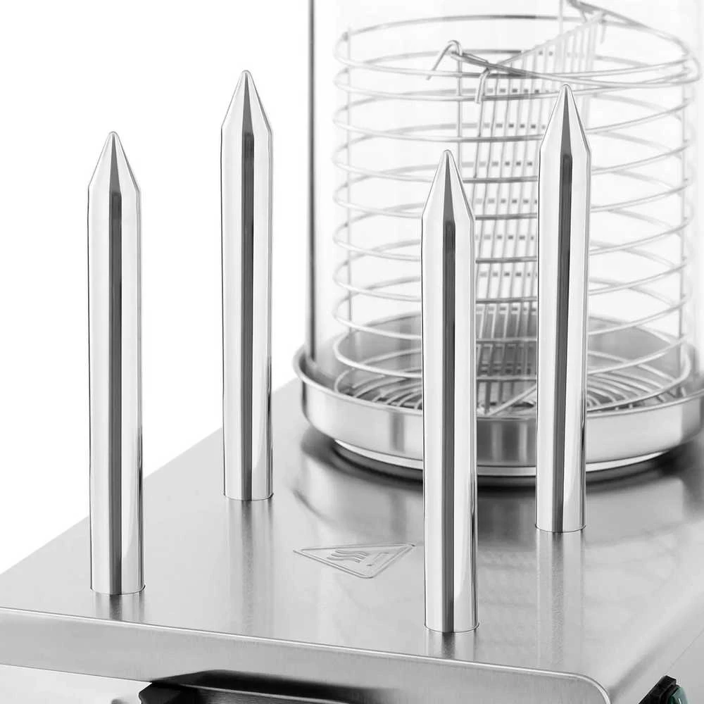 Royal Catering Dešrainių šildytuvas, 4 bandelių iešmeliai, talpa 30 dešrelių, 650 W