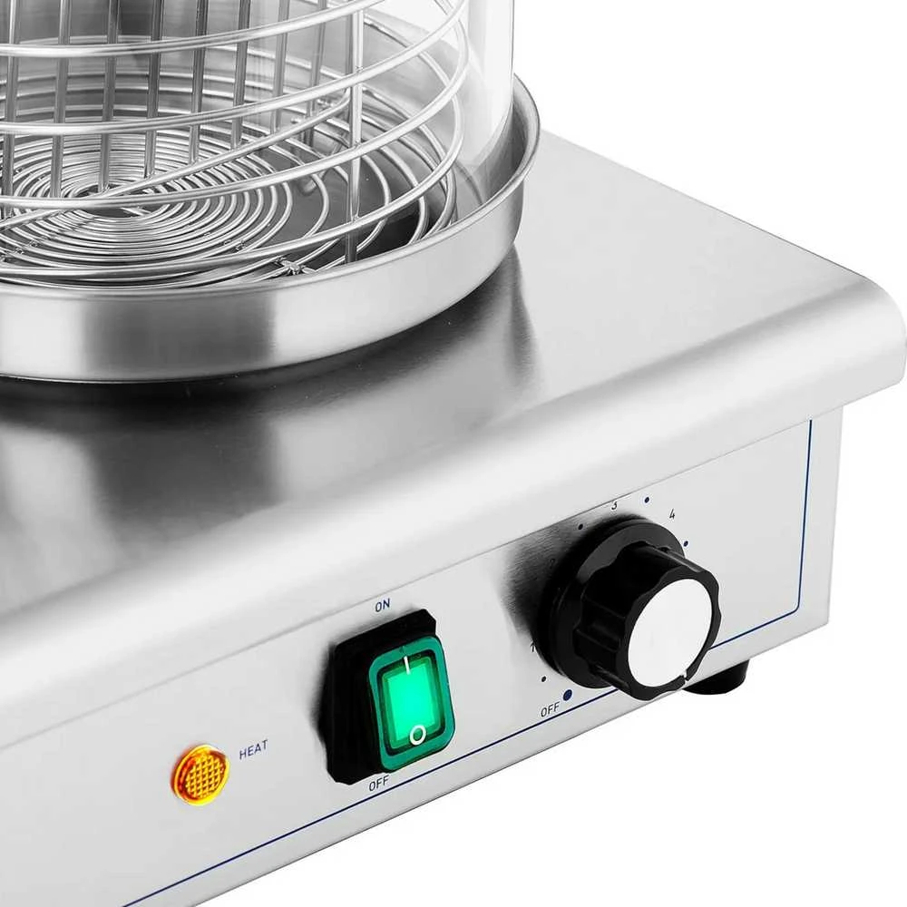 Royal Catering Dešrainių šildytuvas, 4 bandelių iešmeliai, talpa 30 dešrelių, 650 W
