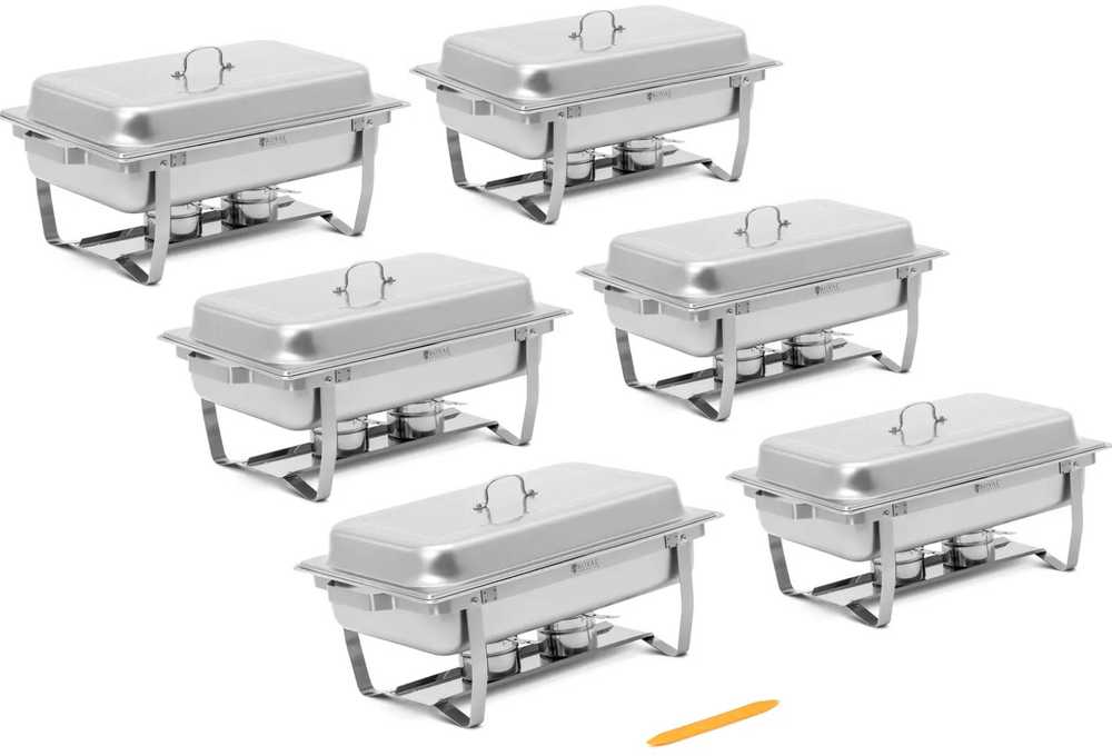 Royal Catering Maisto šildytuvas makaronams GN 1/1 7,5 l PLIENAS - 6 vnt. rinkinys.
