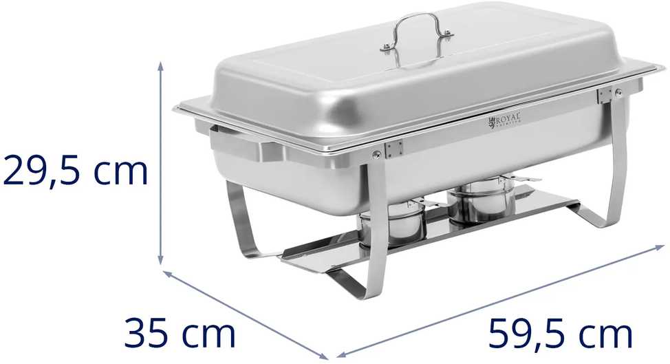 Royal Catering Maisto šildytuvas makaronams GN 1/1 7,5 l PLIENAS - 6 vnt. rinkinys.