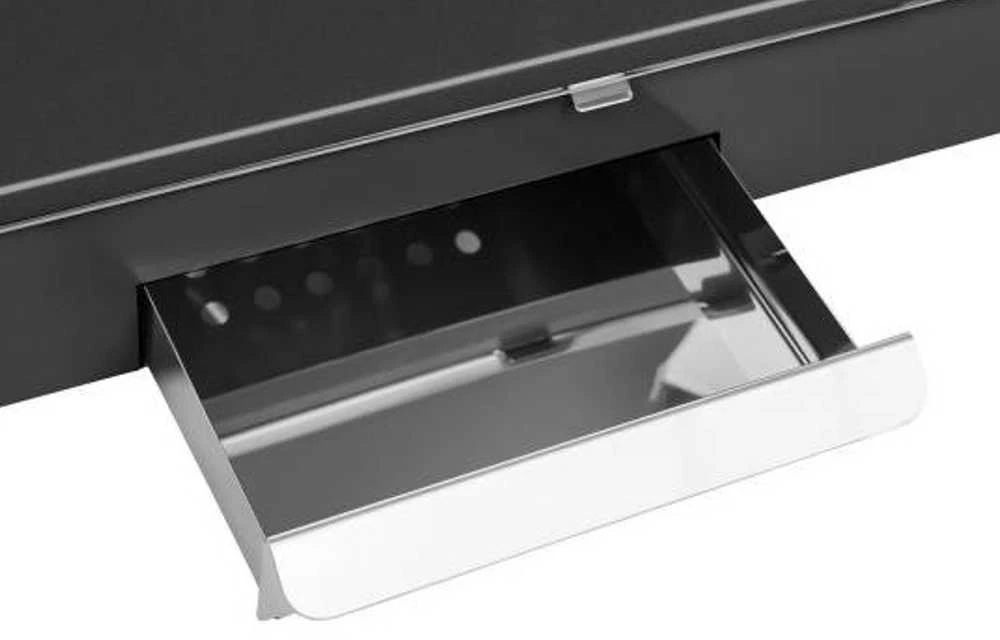 Royal Catering Profesionalus, efektyvus mobilus spragėsių aparatas ant vežimėlio 230V 1,6kW juodas