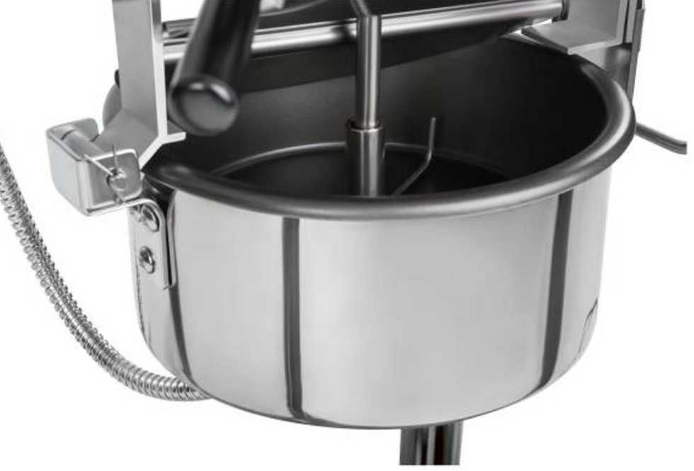 Royal Catering Profesionalus, efektyvus mobilus kukurūzų spragėsių (POPCORN) aparatas ant vežimėlio 230V 1,5kW raudonas
