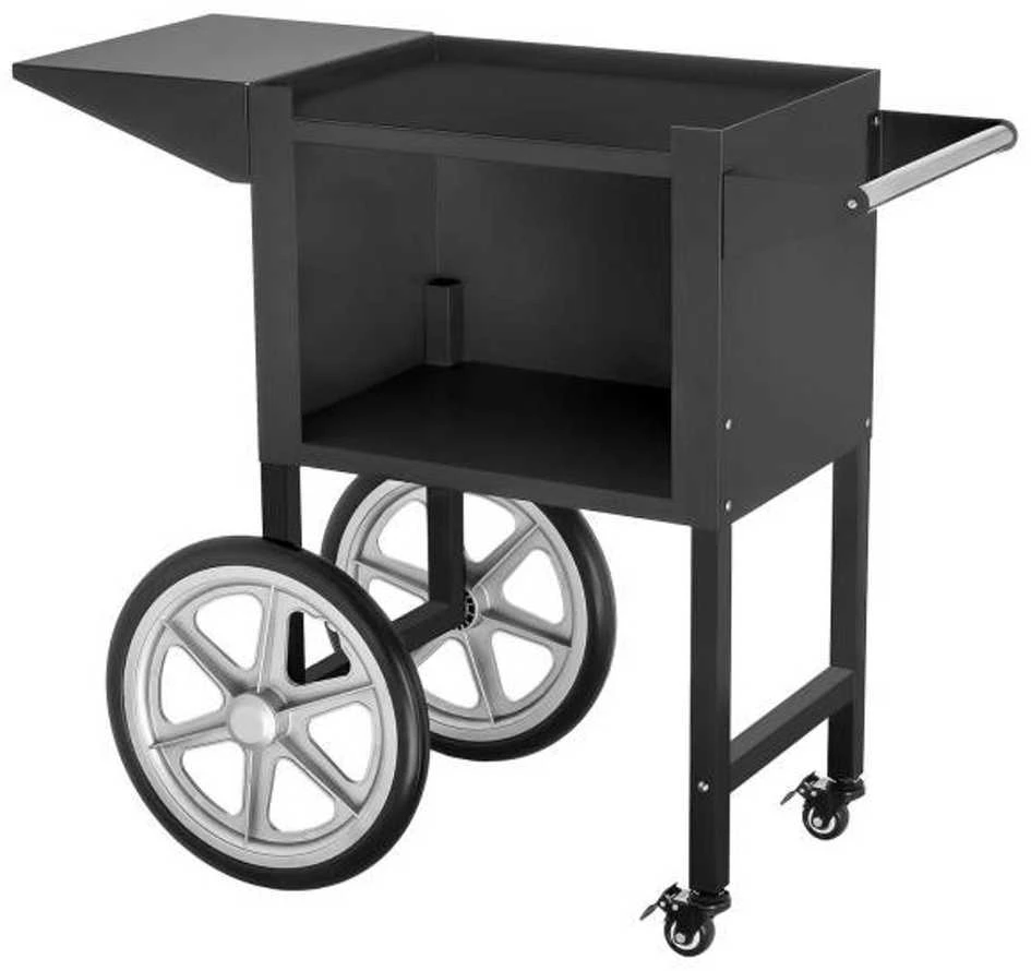 Royal Catering Profesionalus, efektyvus mobilus spragėsių aparatas ant vežimėlio 230V 1,6kW juodas
