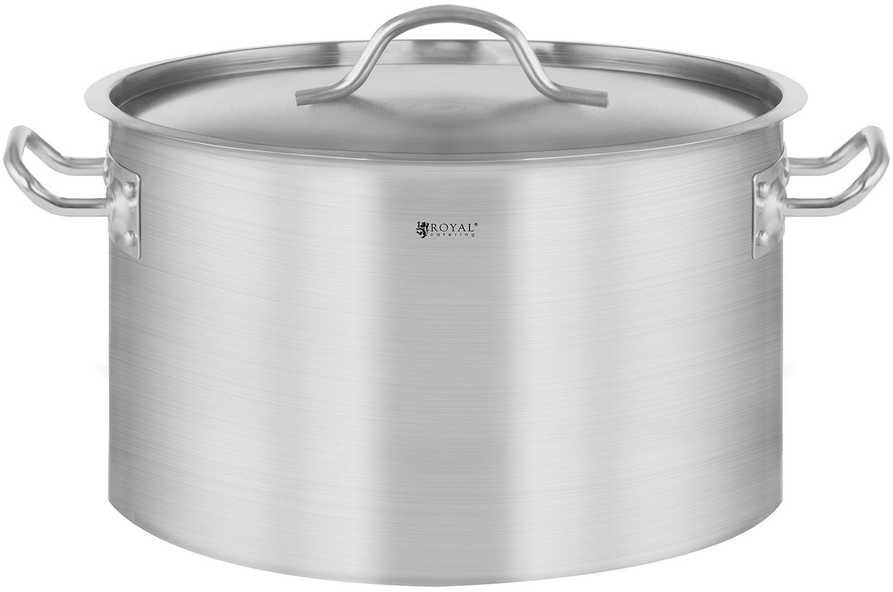 Royal Catering Maitinimo puodas su dangčiu, nerūdijančio plieno, indukcinei viryklei, 14 l