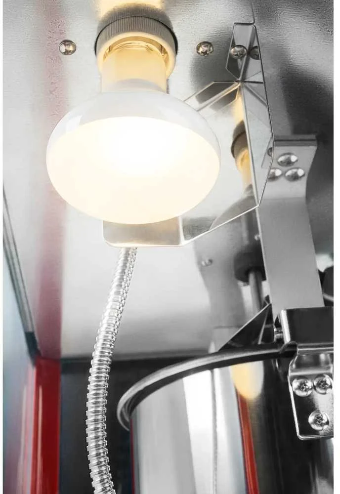 Royal Catering Retro kukurūzų spragėsių aparatas TEFLON 1600 W 5-6kg/h - raudonas