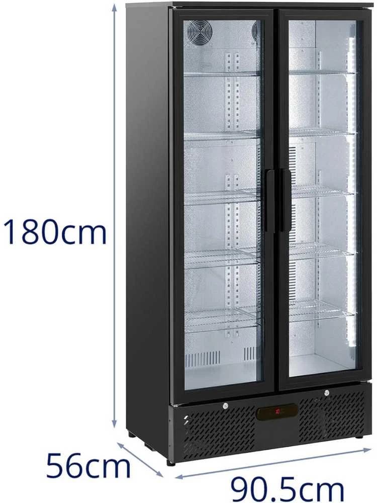 Royal Catering Baro šaldytuvas gėrimams, 2 durų, stiklinis, 458 l, 295 W