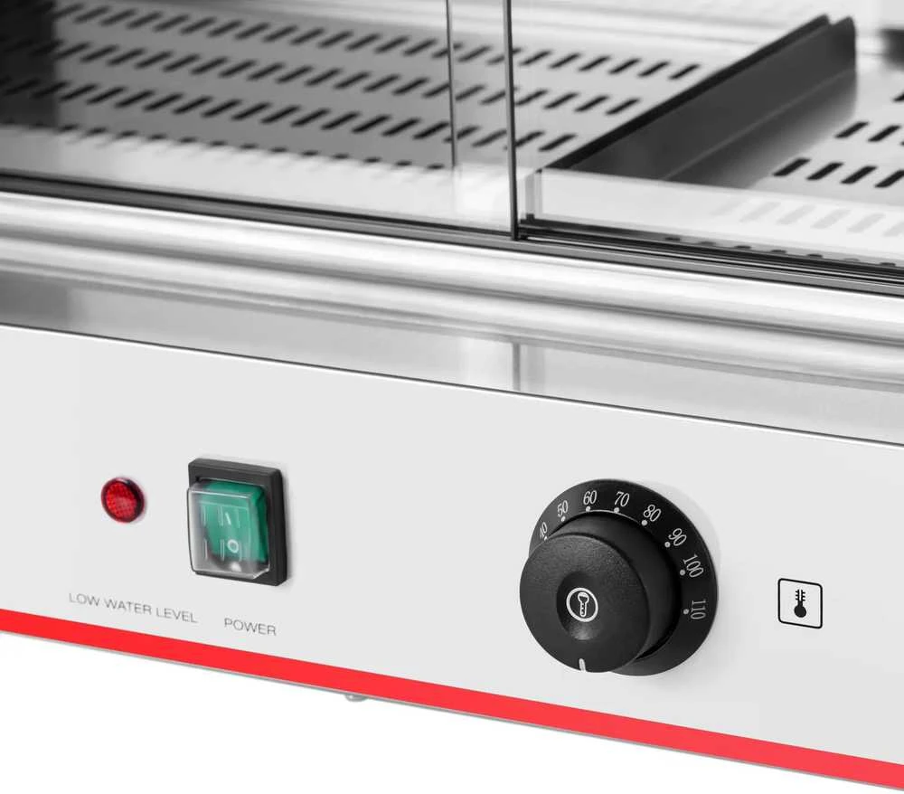Royal Catering Šildytuvas, šildymo ekranas dešrainiams, 300 dešrų, 100 bandelių, 30 - 110 C, 2400 W