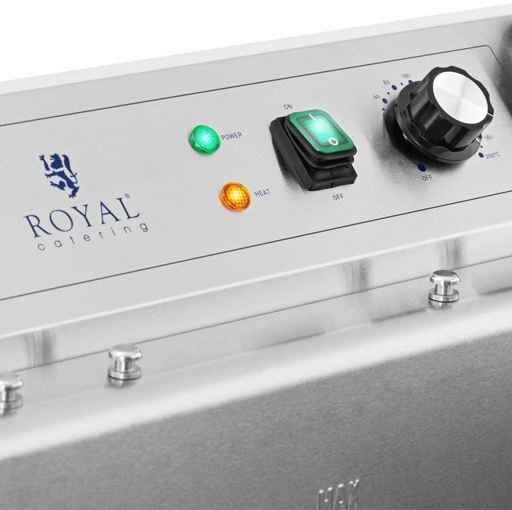 Gruzdintuvė Royal Catering Spurgų keptuvė žuviai ir traškučiams su nusausintuvu 3000 W 16 l 230 V