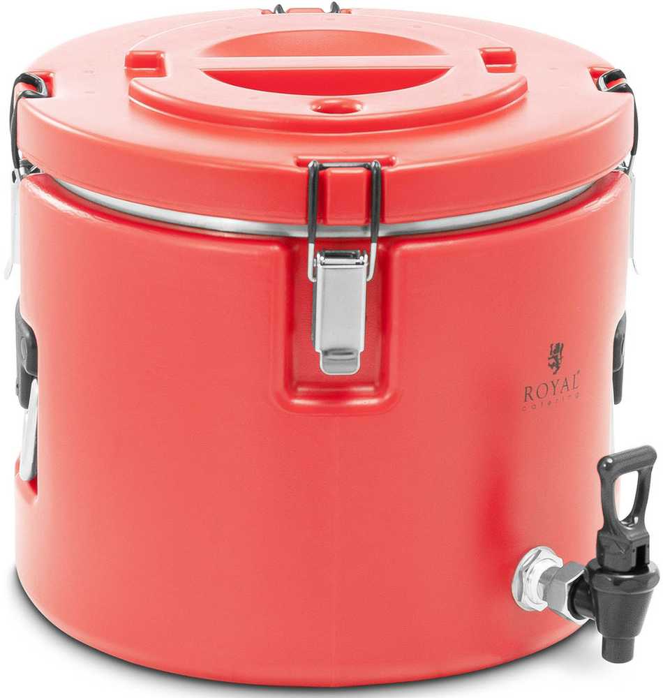 Royal Catering Maitinimo gastronominis termosas su čiaupu gėrimams gabenti, 15 l