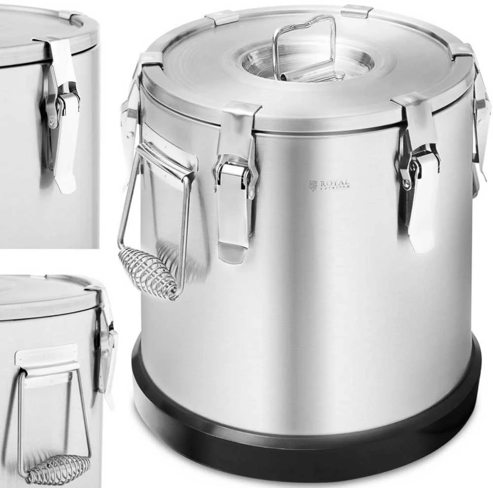 Royal Catering Termosas, termo maitinimo konteineris maistui vežti, PLIENAS, 15 l