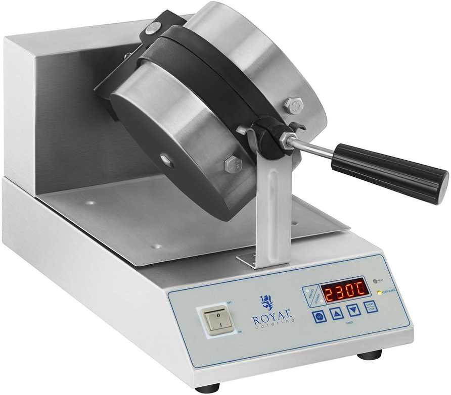Royal Catering Sukamoji vaflinė skirta vafliams su apvaliais ketvirčiais. 18cm 1300W RCWM-1300-RE