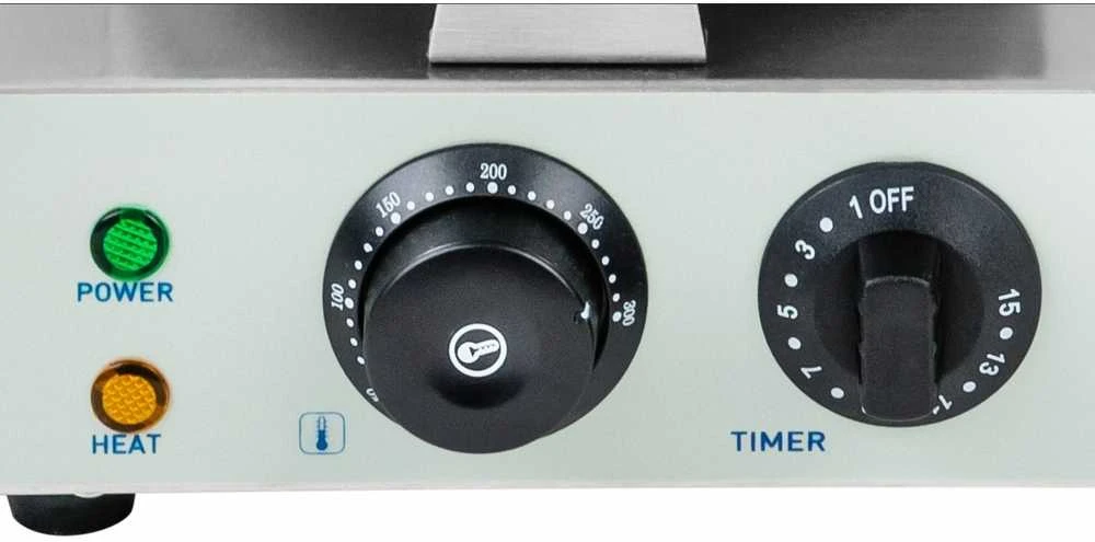 Royal Catering Vaflinė apvalus vienvietis TEFLON vaflis, kurio skersmuo 18,5 cm