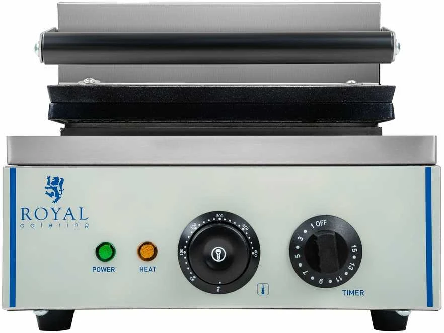 Royal Catering Teflonu dengta vaflinė apvaliems vafliams, širdelės rozetė, skersmuo. 21 cm