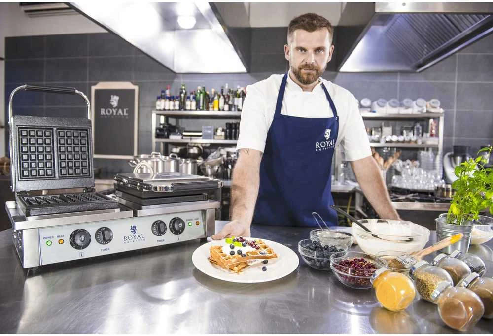 Royal Catering Vaflinė stačiakampis dvivietis 4 belgiškiems vafliams